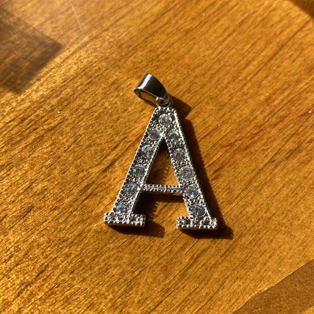 Silver Initial Pendant Necklace